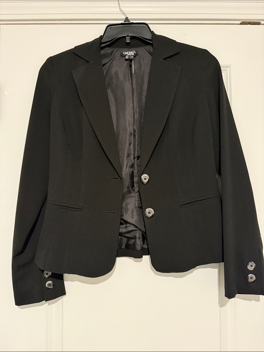 XOXO Black Single-Breasted Women's Blazer